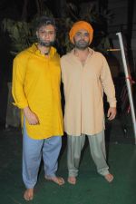 Raja Chaudhary  with Sufzal Saleem in a play in and as sardar Manto_s toba tek singh .JPG